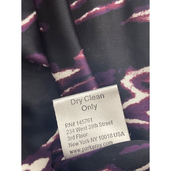 Parker Women Multicolored V Neck Batwing Sleeve Shift Dress Size M - Picture 10 of 10